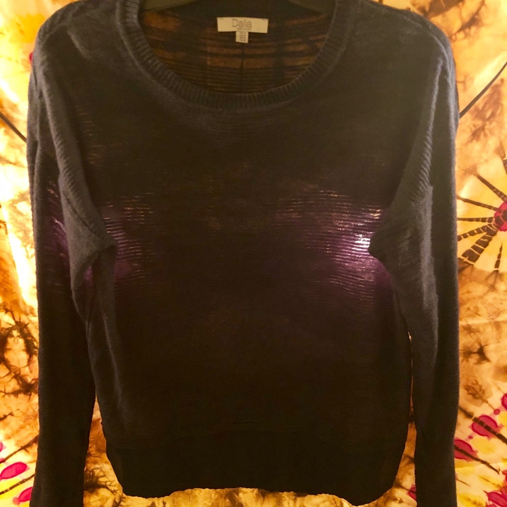 Woman’s Navy Blue Knit Loose Fit Sweater Size M